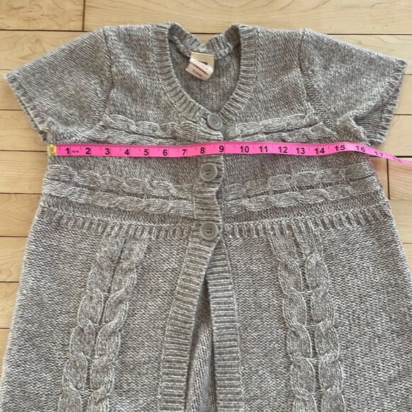 Y2K Style Babydoll Cable Knit Button Cardigan Cozy Y2K Sweater Small Feminine Ar - Picture 8 of 10